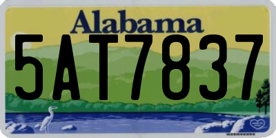 AL license plate 5AT7837