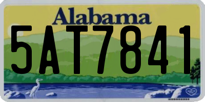 AL license plate 5AT7841