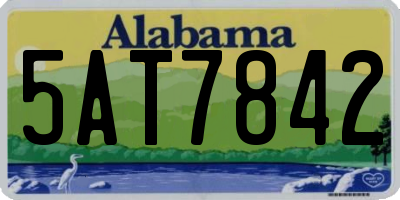 AL license plate 5AT7842