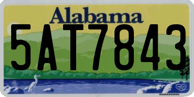 AL license plate 5AT7843
