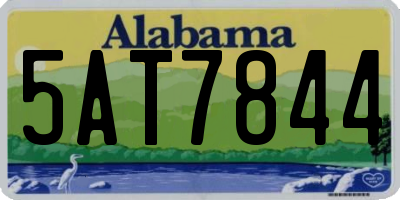 AL license plate 5AT7844