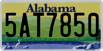 AL license plate 5AT7850