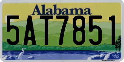 AL license plate 5AT7851