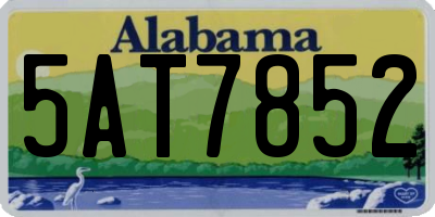 AL license plate 5AT7852