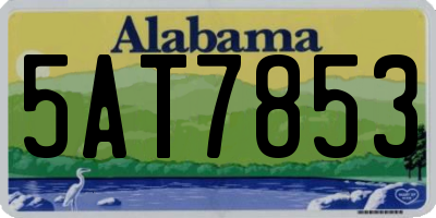 AL license plate 5AT7853