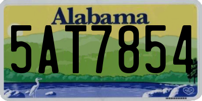 AL license plate 5AT7854
