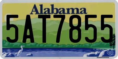 AL license plate 5AT7855