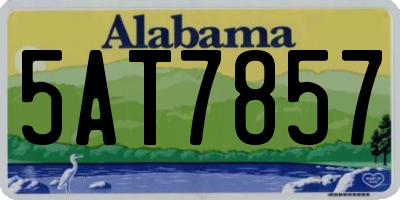 AL license plate 5AT7857