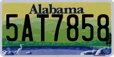 AL license plate 5AT7858