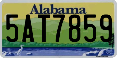 AL license plate 5AT7859