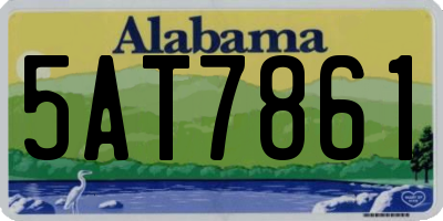 AL license plate 5AT7861