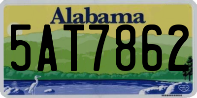 AL license plate 5AT7862