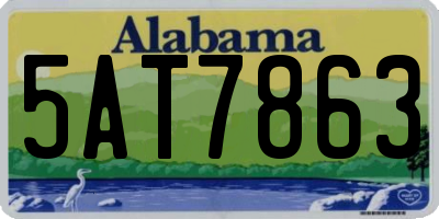 AL license plate 5AT7863
