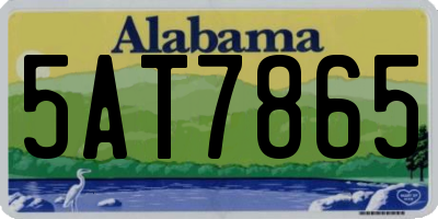 AL license plate 5AT7865