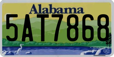 AL license plate 5AT7868