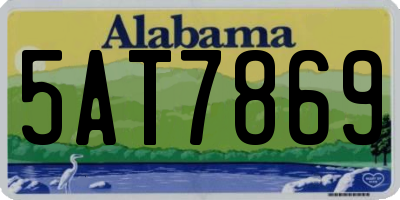 AL license plate 5AT7869