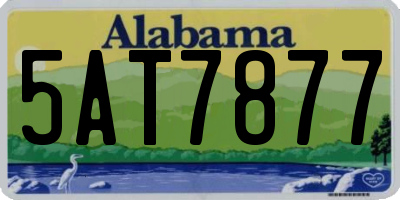 AL license plate 5AT7877