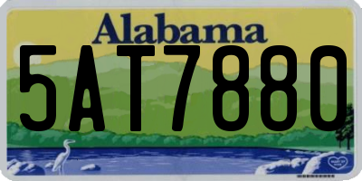 AL license plate 5AT7880