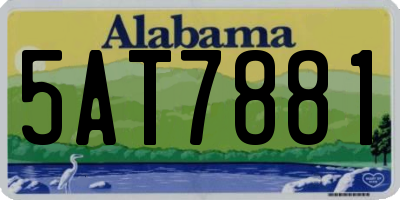 AL license plate 5AT7881