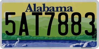 AL license plate 5AT7883