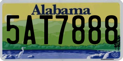 AL license plate 5AT7888