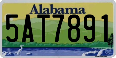 AL license plate 5AT7891