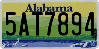 AL license plate 5AT7894