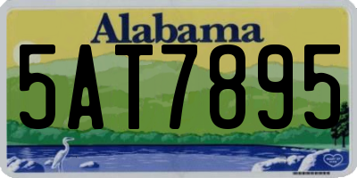 AL license plate 5AT7895