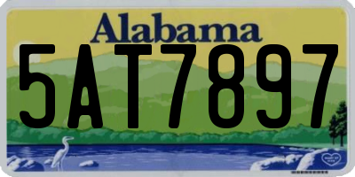 AL license plate 5AT7897