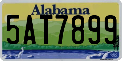 AL license plate 5AT7899
