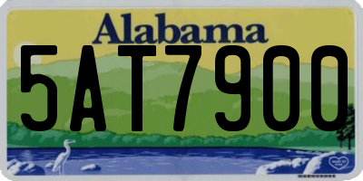 AL license plate 5AT7900