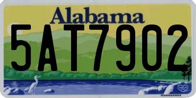 AL license plate 5AT7902