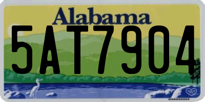 AL license plate 5AT7904