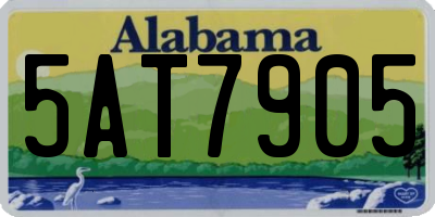 AL license plate 5AT7905