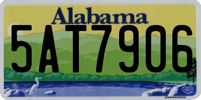 AL license plate 5AT7906