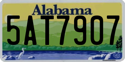 AL license plate 5AT7907
