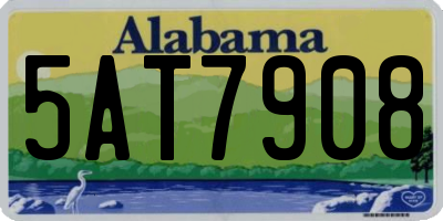 AL license plate 5AT7908