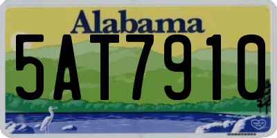AL license plate 5AT7910