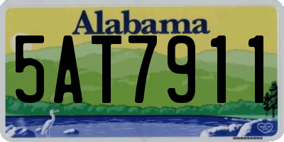AL license plate 5AT7911