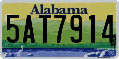AL license plate 5AT7914