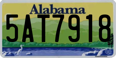 AL license plate 5AT7918