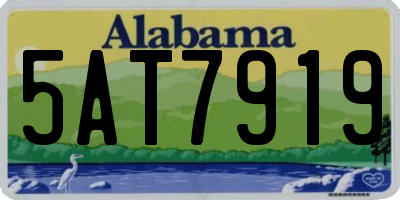 AL license plate 5AT7919