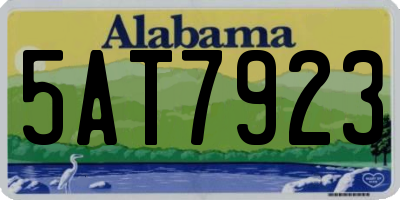 AL license plate 5AT7923