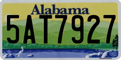 AL license plate 5AT7927