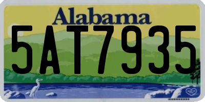 AL license plate 5AT7935