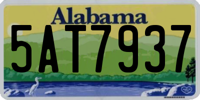 AL license plate 5AT7937