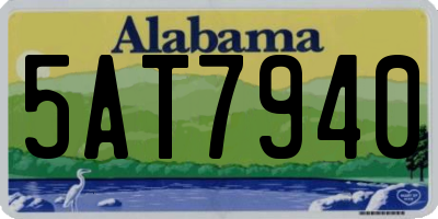 AL license plate 5AT7940