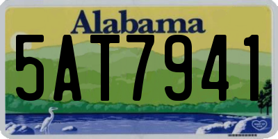 AL license plate 5AT7941