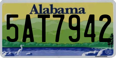 AL license plate 5AT7942