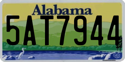 AL license plate 5AT7944
